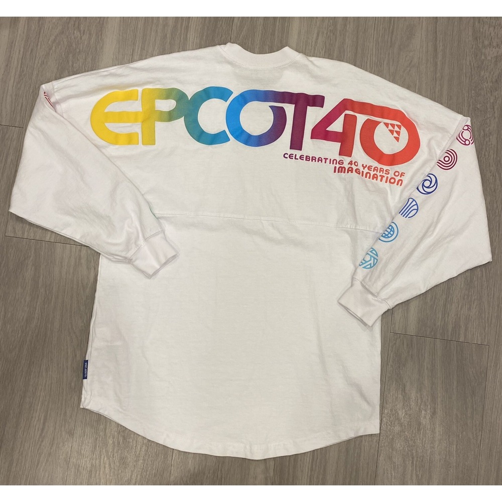 Disney EPCOT 40 Year Of Imagination Rainbow Spirit Jersey Adult Size Small S